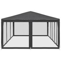 VidaXL Partytent met 10 mesh zijwanden 6x4 m hdpe antracietkleurig - thumbnail