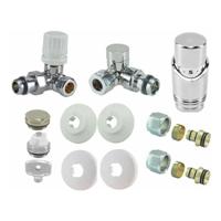 Riko luxe Thermostatische radiator aansluitset haaks verkeerd links - thumbnail
