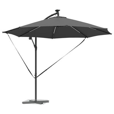 VidaXL Parasol antraciet 294 x 294 x 248 cm polyester en aluminium VidaXL Parasol antraciet 294 x 294 x 248 cm polyester en aluminium
