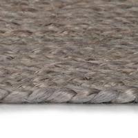 VidaXL Vloerkleed handgemaakt rond 180 cm jute grijs - thumbnail
