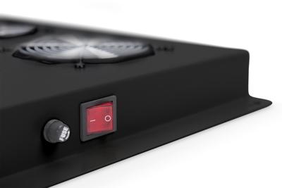 Digitus DN-19 FAN-2-B-N 19 inch 2 x Ventilator voor patchkast 1 HE Vast inbouw, Met schakelaar Geschikt voor kastdiepte: vanaf 600 mm Zwart (RAL 9005) Digitus DN-19 FAN-2-B-N 19 inch 2 x Ventilator voor patchkast 1 HE Vast inbouw, Met schakelaar Geschikt voor kastdiepte: vanaf 600 mm Zwart (RAL 9005)