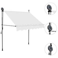Luifel handmatig uittrekbaar met LED 200 cm crme - thumbnail