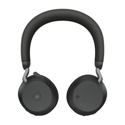 Jabra evolve2 75 on-ear headset (zwart, link380a, microsoft teams)