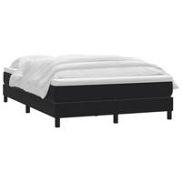 Boxspring met matras fluweel zwart 160x220 cm - thumbnail