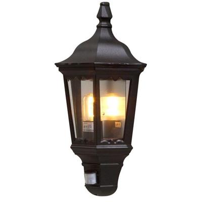 KonstSmide Zwarte buitenlampFirenze met bewegingsmelder - 7230-750