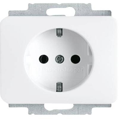 Wandcontactdoos 1-voudig met randaarde inbouw studiowit