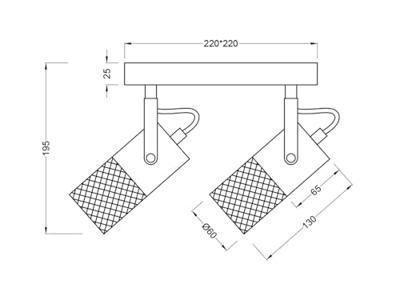 Trio 4-lichts opbouwspotTosh - 804300432