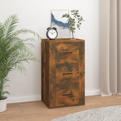 Dressoir 40x33x70 cm bewerkt hout gerookt eikenkleurig