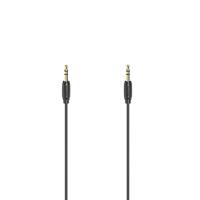 Hama Audiokabel, 3,5mm jack - 3,5mm jack, stereo, verguld, ultradun, 1,5 m Mini jack kabel Zwart - thumbnail