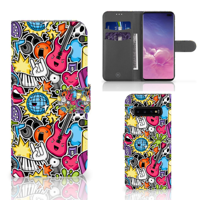 Samsung Galaxy S10 Plus | Wallet Case | met Pasjes | Punk Rock - thumbnail
