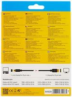Delock 84928 DisplayPort-kabel Mini-displayport / DisplayPort Aansluitkabel Mini DisplayPort-stekker, DisplayPort-stekker 2 m Zwart Vergulde steekcontacten, - thumbnail