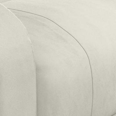 Massagestoel elektrisch fluweel crèmekleurig