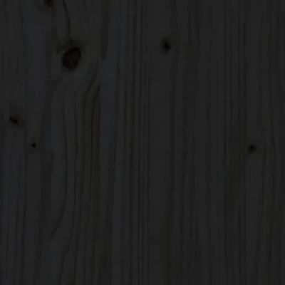 Hoofdbord wandmontage 96x3x63 cm massief grenenhout zwart - thumbnail