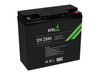 EcoLine - AGM 12V 23AH 23000mAh VRLA Batterij - 181 x 77 x167 - Deep Cycle Accu - thumbnail