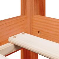 Hoogslaper met dak massief grenenhout wasbruin 75x190 cm - thumbnail