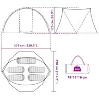 VidaXL Vistent 5-persoons waterdicht olijfgroen - thumbnail