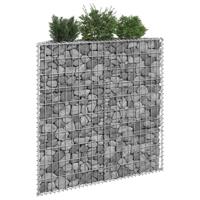 Gabion plantenbak trapezium 100x20x100 cm gegalvaniseerd staal - thumbnail