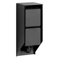 Tuinstopcontact Double Wall buitenstopcontact zwart - thumbnail
