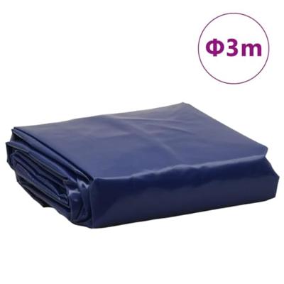 VidaXL Dekzeil 650 g/m² ø 3 m blauw