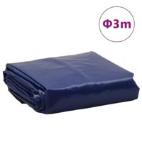 VidaXL Dekzeil 650 g/m² ø 3 m blauw - thumbnail
