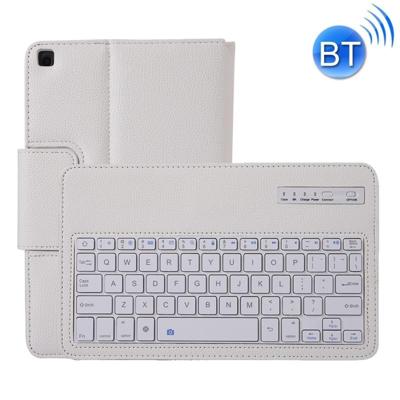 SA510 afneembaar Bluetooth-toetsenbord + Litchi textuur PU lederen beschermhoes met houder voor Galaxy tab A 10 1 (2019) T510/T515 (wit)