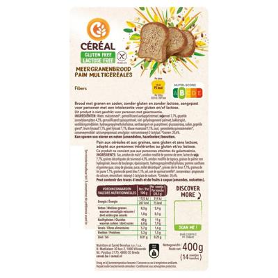 Cereal Brood Meergranen 400 gram
