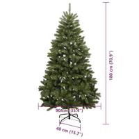 VidaXL Kunstkerstboom met 300 led groen 180 cm pvc en metaal - thumbnail