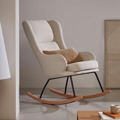 Kave Home Schommelstoel 'Maustin' Chenille, kleur Beige