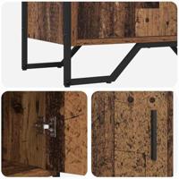 Dressoir met plank met opslag met de deur Bruin 78 x 35,5 x 74,5 cm Bewerkt hout - thumbnail