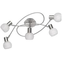 LED Plafondspots Rond - 5-lamps Mat Nikkel Aluminium - E14 Fitting - thumbnail