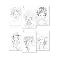 Kleurboek clairefontaine odelia a4 vrouwen - thumbnail