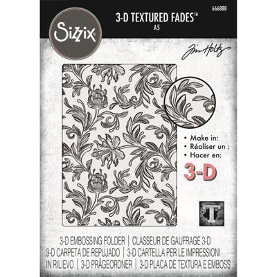 Sizzix • 3-d texture fades embossing folder botanical large a5 by tim holtz