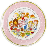 Blond Amsterdam schaal aardewerk stip 33x3.5cm multi - thumbnail