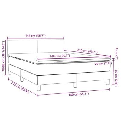 Boxspring met matras fluweel roze 140x210 cm