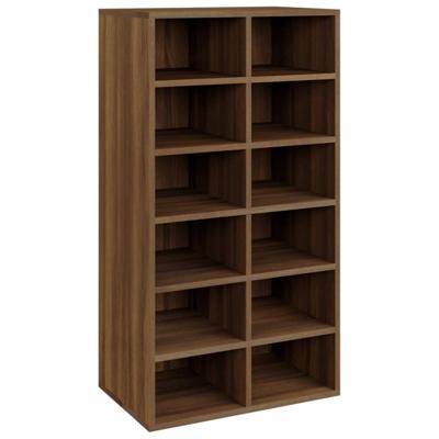 VidaXL Schoenenrek 54x34x100,5 cm bewerkt hout bruin eikenkleur