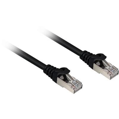 Sharkoon patchkabel sftp, rj-45 met cat.6a (zwart, 1 meter, halogeenvrij)