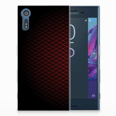 Sony Xperia XZs | XZ TPU bumper Geruit Rood Sony Xperia XZs | XZ TPU bumper Geruit Rood