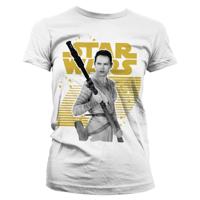 Star Wars Episode VII Ladies T-Shirt Rey Gold Logo maat M - thumbnail