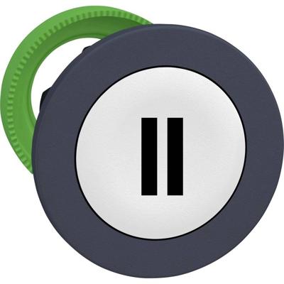 Schneider Electric ZB5FA136 ZB5FA136 Plat, Terugstelbaar (Ø) 30.5 mm II Donkergrijs, Wit 1 stuk(s)