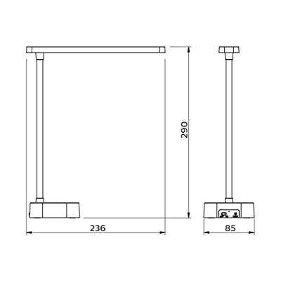 Philips LED Tilpa DSK212 PT 8719514443839 Tafellamp met accu LED 5 W Wit