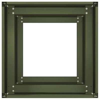 Plantenbak 40x40x80 cm koudgewalst staal olijfgroen