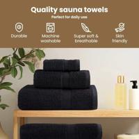 VidaXL Gastendoek solund 25 pcs zwart 80 x 200 cm 550 gsm - thumbnail