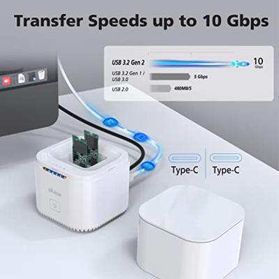 Akasa DuoDock MX M.2 SSD-behuizing USB-C 3.2 Gen 2 10 GBit/s M.2 PCIe NVMe 2242, 2260, 2280 AK-DK09U3-WHCMV2 Akasa DuoDock MX M.2 SSD-behuizing USB-C 3.2 Gen 2 10 GBit/s M.2 PCIe NVMe 2242, 2260, 2280 AK-DK09U3-WHCMV2