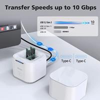 Akasa DuoDock MX M.2 SSD-behuizing USB-C 3.2 Gen 2 10 GBit/s M.2 PCIe NVMe 2242, 2260, 2280 AK-DK09U3-WHCMV2 - thumbnail
