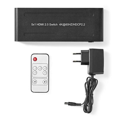 HDMI Switch | 5-Poorts - 5x HDMI-Ingang | 1x HDMI-Uitgang | 4K2K@60FPS / HDCP2.2 HDMI Switch | 5-Poorts - 5x HDMI-Ingang | 1x HDMI-Uitgang | 4K2K@60FPS / HDCP2.2
