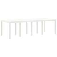 Tuintafel 250x100x73 cm poly rattan wit - thumbnail