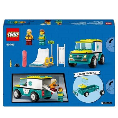 Lego city 60403 ambulance en snowboarder - thumbnail