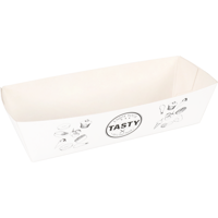 Bak | Karton + kleicoating | A5 | TASTY | snackbak | 105x33x30mm | wit | 400 stuks - thumbnail