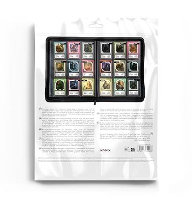 Premium ruilalbum voor 360 kaarten - Konix - 9 vakken, 63 x 88 mm per pagina - Magic: The Gathering, Pokémon, Yu-Gi-Oh! - Zwart