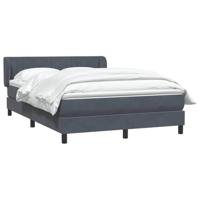 Boxspring met matras fluweel donkergrijs 140x220 cm - thumbnail